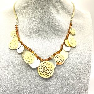 Vintage Avon Shell Disc Necklace